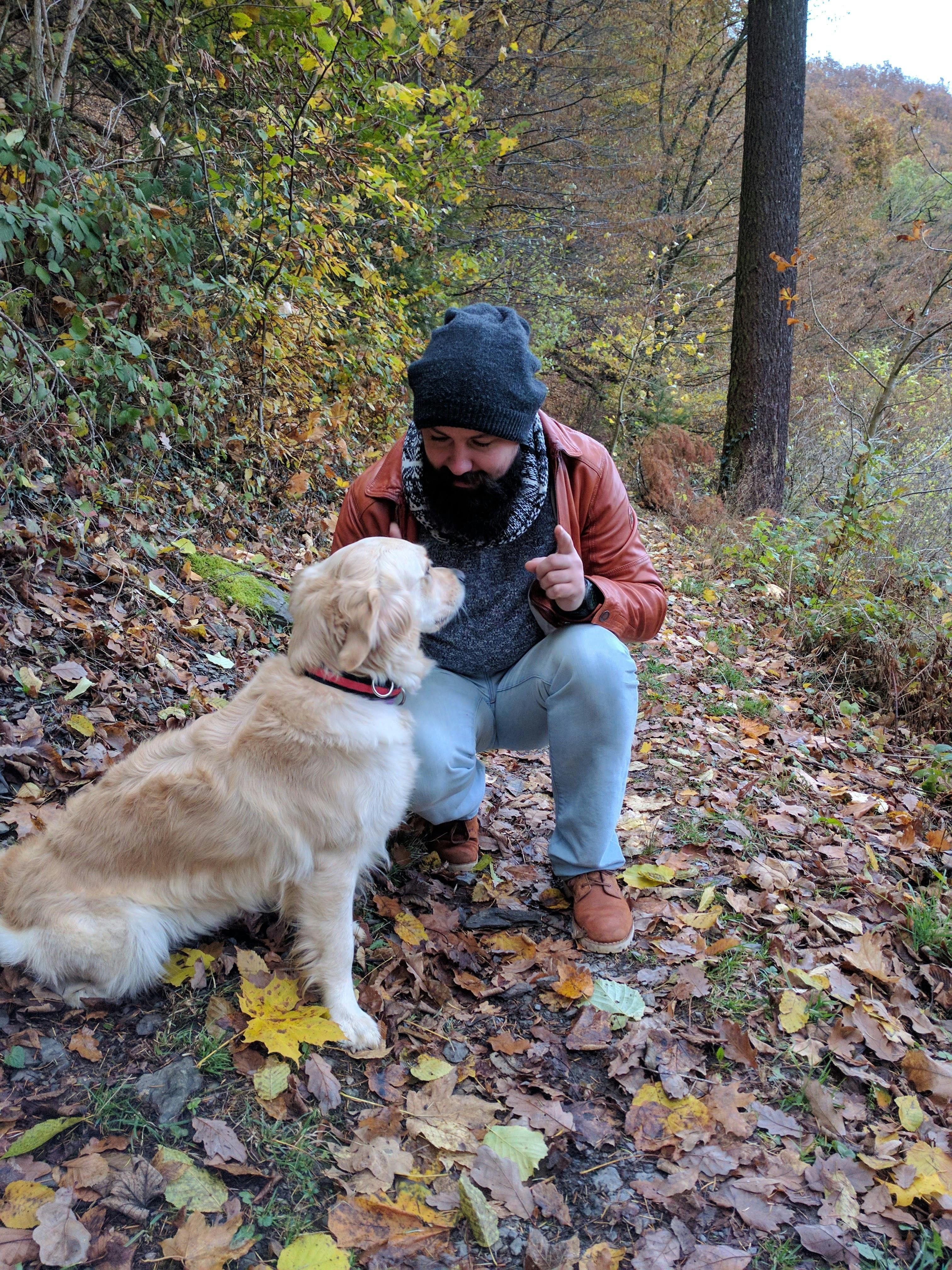 Photo of Catalin Ciubotaru with his dog, Koda